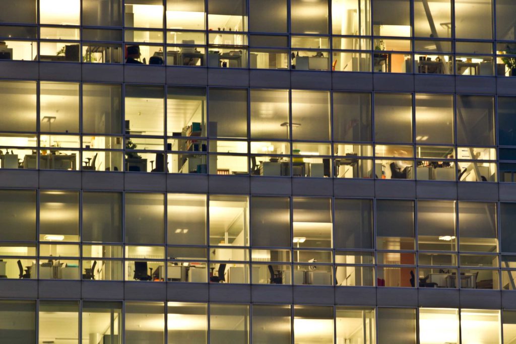 Office building at night